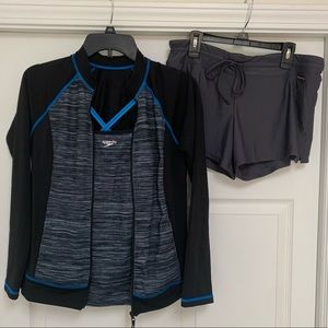 Speedo Tankini swimsuit w/ Matching Jacket - 3 Set